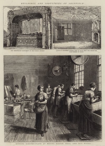 Edifici e Industrie di Sheffield da Henry William Brewer
