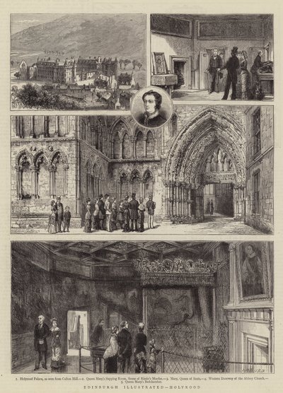 Edimburgo Illustrata, Holyrood da Henry William Brewer