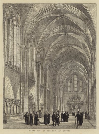 Grande Sala dei Nuovi Tribunali da Henry William Brewer