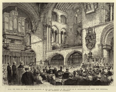 S.A.R. il Principe di Galles alla riapertura del Transepto Nord della Chiesa di San Bartolomeo il Grande, West Smithfield, dall