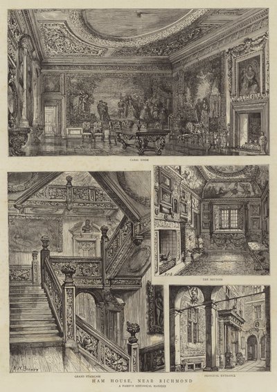Ham House, vicino a Richmond da Henry William Brewer