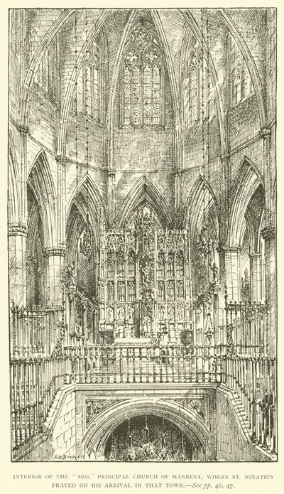 Interno della "Seo," Chiesa Principale di Manresa, dove Sant
