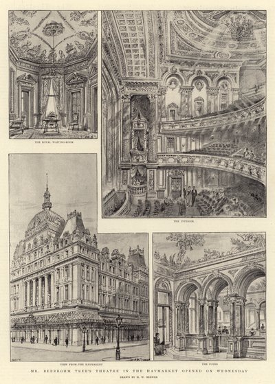 Il Teatro di Mr Beerbohm Tree a Haymarket aperto mercoledì da Henry William Brewer