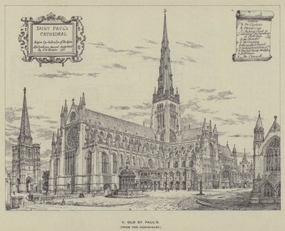 Vecchia St Pauls, dal nord-est da Henry William Brewer