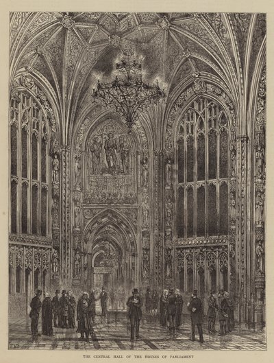 La Sala Centrale delle Case del Parlamento da Henry William Brewer