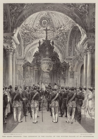Il matrimonio dello zar, la cerimonia nella cappella del Palazzo d