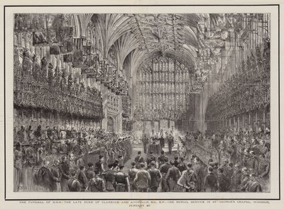 Il funerale di SAR il defunto Duca di Clarence e Avondale, KG, KP, il servizio funebre nella Cappella di San Giorgio, Windsor, 20 gennaio da Henry William Brewer