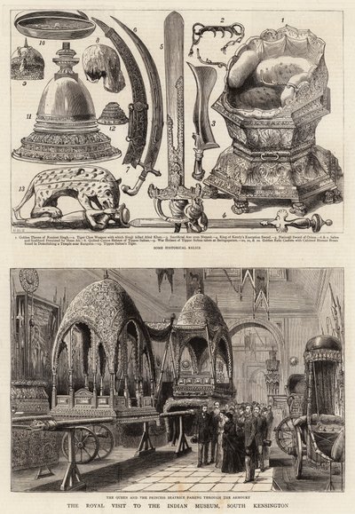 La visita reale al Museo Indiano, South Kensington da Henry William Brewer