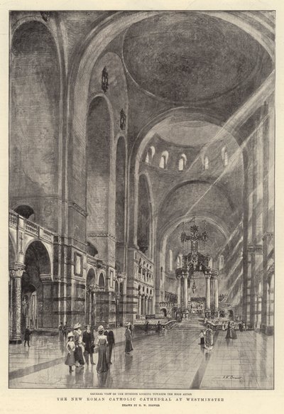 La nuova cattedrale cattolica romana a Westminster da Henry William Brewer
