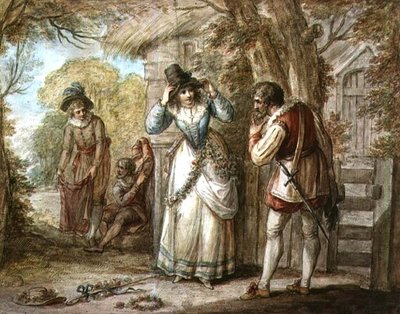 Florizel e Autolycus che Cambiano Abiti da Henry William Bunbury