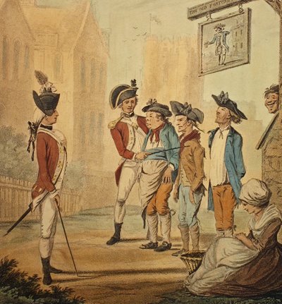 "Reclute", pubblicato 1780 da Henry William Bunbury