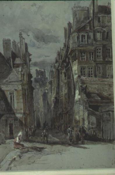 Scena di Strada, Vecchia Parigi da Henry William Burgess
