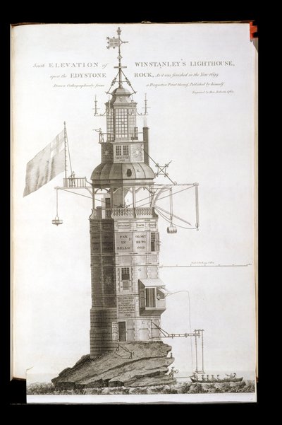 Faro di Edystone inciso da Henry Roberts, 1762 da Henry Winstanley