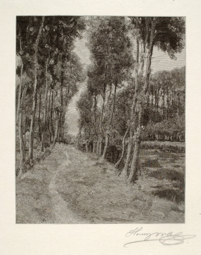 Un percorso verso Longpre (Paesaggio francese) da Henry Wolf