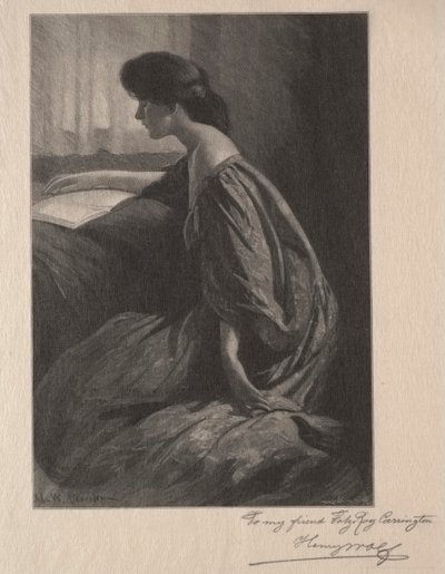 Ragazza che legge alla finestra da Henry Wolf