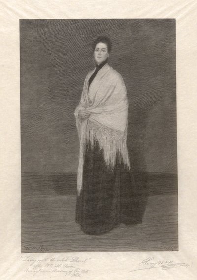 Signora con lo scialle bianco da Henry Wolf