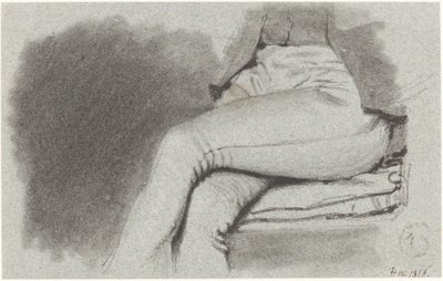 Studio delle gambe di un uomo seduto da Henry Wyatt