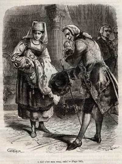 La nascita di Louise Auguste, Duchessa di Augustenborg (incisione) da Henry de Kock