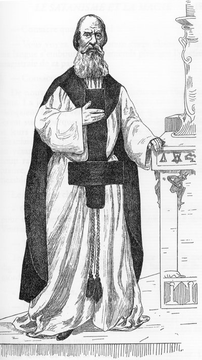 Ritratto di Pierre Eugene Ventras (1807-1875) (Pierre-Michel-Elijah) lavoratore che pretende di essere la reincarnazione del profeta Elia Disegno di Henry de Malvost da 