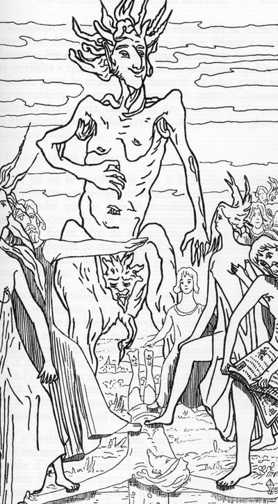 Seguaci di Satana calpestano Cristo Disegno di Henry de Malvost da 