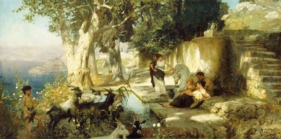 Pomeriggio soleggiato al pozzo da Henryk Siemieradzki