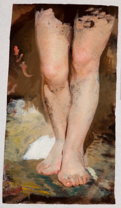 Studio delle gambe (Phryne) del dipinto "Phryne sulla festa di Poseidone a Eleusi". da Henryk Siemiradzki
