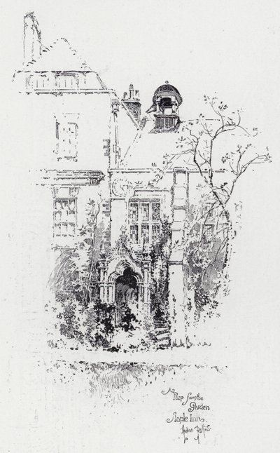 Uno sguardo dal giardino, Staple Inn da Herbert (after) Railton