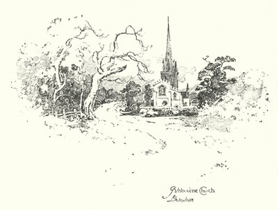 Chiesa di Ashbourne, Derbyshire da Herbert (after) Railton