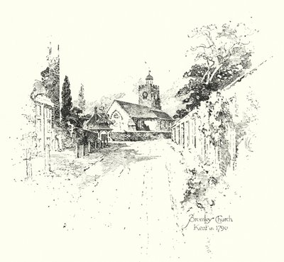 Chiesa di Bromley, Kent, nel 1790 da Herbert (after) Railton
