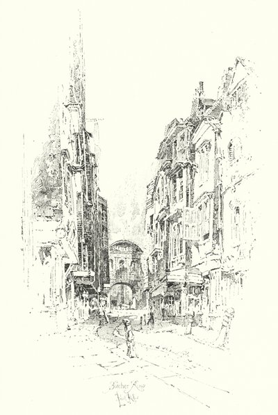 Butcher Row, Londra da Herbert (after) Railton