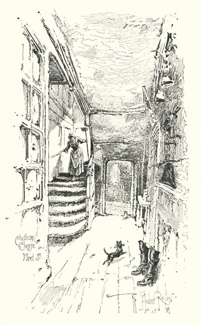 Cheshire Cheese, Fleet Street, Londra da Herbert (after) Railton