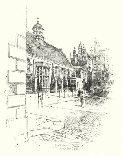Coney Court, Grays Inn, nel 1780 da Herbert (after) Railton