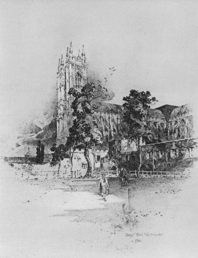 Deans Yard, Westminster, Londra, nel 1730 da Herbert (after) Railton