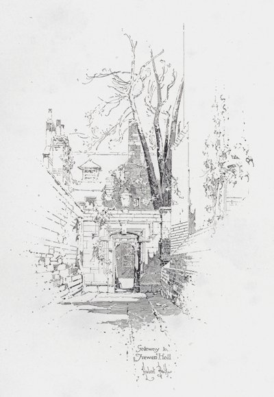 Ingresso a Frewen Hall, Oxford da Herbert (after) Railton