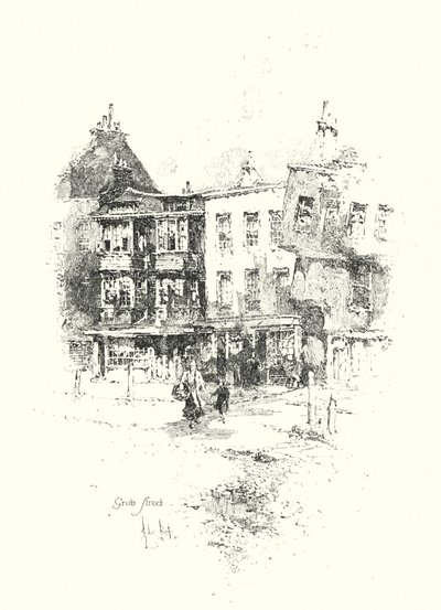 Grub Street, Londra da Herbert (after) Railton