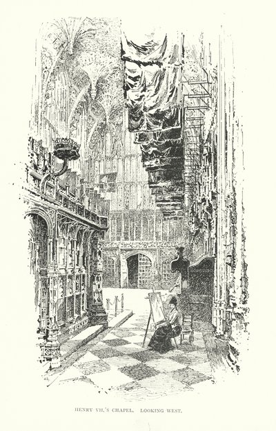 Cappella di Enrico VII, vista verso ovest da Herbert (after) Railton