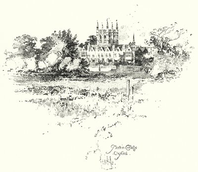 Merton College, Oxford da Herbert (after) Railton