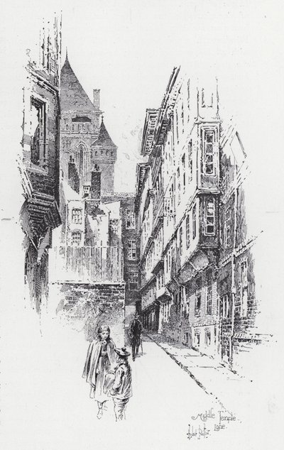 Middle Temple Lane (incisione) da Herbert (after) Railton
