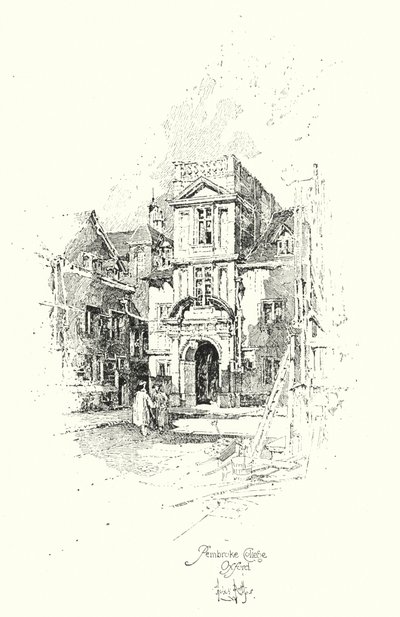 Pembroke College, Oxford da Herbert (after) Railton