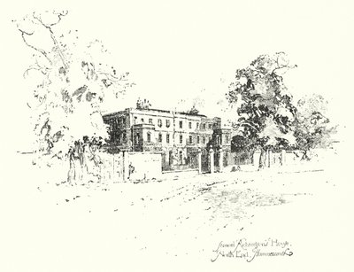 Casa di Samuel Richardson, North End, Hammersmith da Herbert (after) Railton
