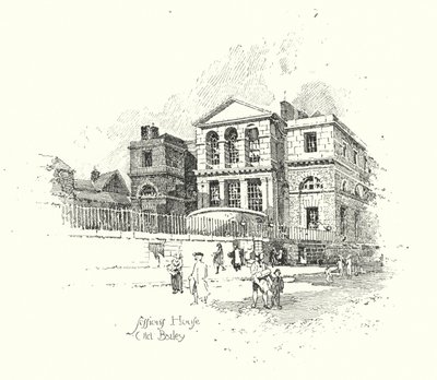 Sessions House, Old Bailey, Londra da Herbert (after) Railton