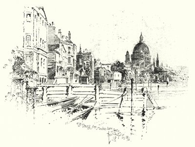 Cattedrale di San Paolo, Londra, dalle scale di Maiden Lane da Herbert (after) Railton