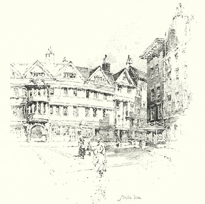 Staple Inn, Londra da Herbert (after) Railton