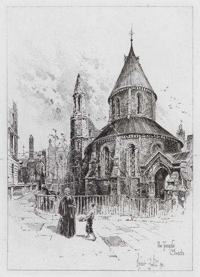 La Chiesa del Tempio (incisione) da Herbert (after) Railton