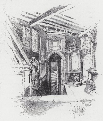 Scala a chiocciola per il triforio (incisione) da Herbert (after) Railton