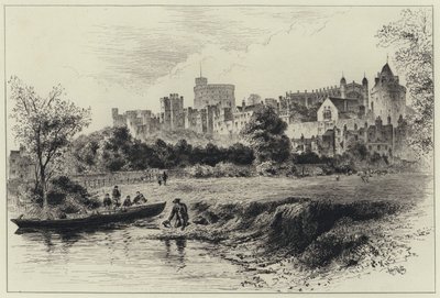 Castello di Windsor dalla riva del Berkshire da Herbert (after) Railton