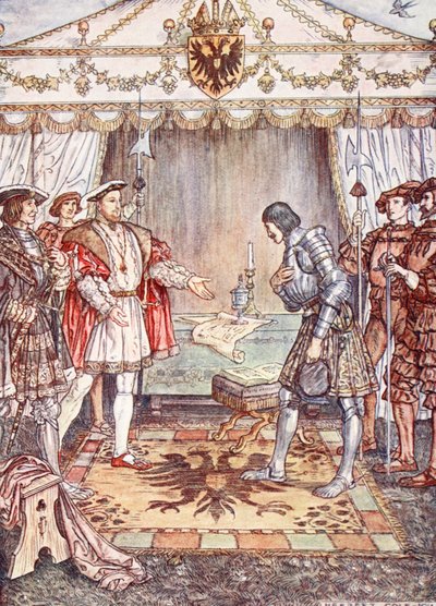 Bayard presentato a Enrico VIII, illustrazione da 