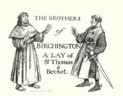 Leggende di Ingoldsby: I fratelli di Birchington, Un laico di San Tommaso, Un Becket (litografia) da Herbert Cole