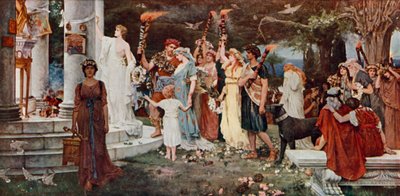 Il Tempio di Eros da Herbert Gustave (after) Schmalz