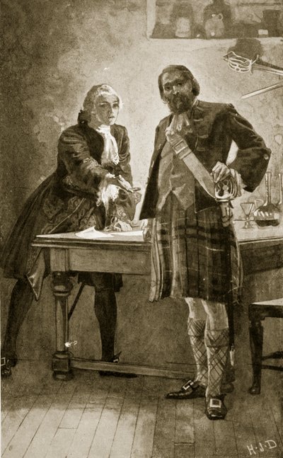 Il principe Carlo fa appello a Cameron di Lochiel, illustrazione da 